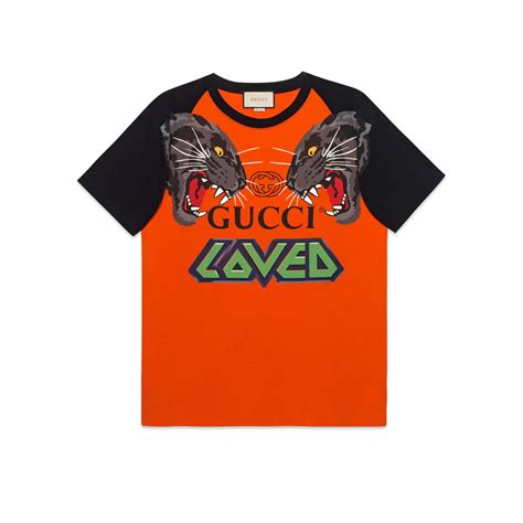 gucci tiger shirt orange